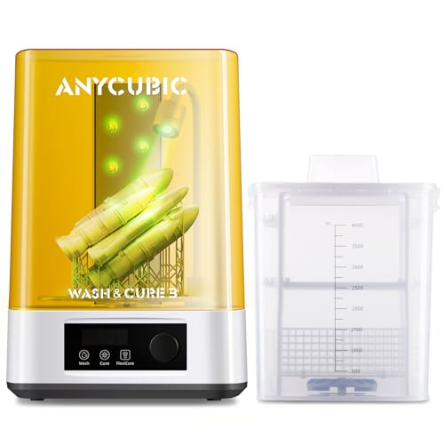 ANYCUBIC Wash & Cure 3 für LCD/DLP/SLA Resin 3D Drucker Modell, 2 in 1 Wascheimer und UV Durchhärtegerät für Photon Mono 2/4K/Halot-One/Mars 3/3 Pro/Mars 4/4 Ultra, Wasch Größe 165 * 100 * 180mm