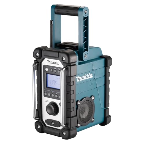 Makita DMR115 Akku-Baustellenradio (ohne Akku, ohne Ladegerät), Türkis, Schwarz, Silber