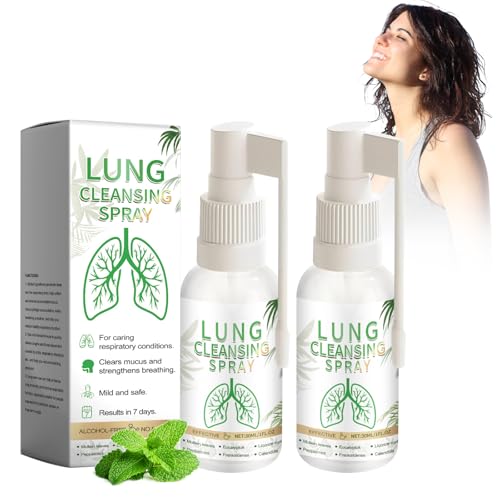 Qartel Lungenreinigungsspray, 2 Stück Lungenunterstützung Reinigung Spray, Reparaturspray Lung, Atmung Lungenreinigungsspray