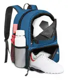 YOREPEK Fußball-Rucksack, Fußballtasche mit Ballhalter, wasserabweisende Sportausrüstungstaschen, passend für Basketball, Volleyball, Fußball