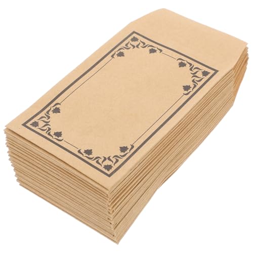 DIYEAH 50 Stück Geldumschläge Aus Kraftpapier Mit Feuchtigkeitsaktiviertem Verschluss Beutel Für Briefmarken Budgetierung Bürobedarf Kraft-geschenkpapier