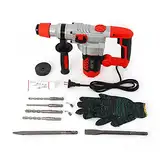 Bohrhammer Abbruchhammer SDS-plus-Werkzeugaufnahme inkl. 3 Bohrer, Meißelhammer, Schlaghammer, Koffer und Zubehör, für Abbrucharbeiten 2200 W, max 930 U/min