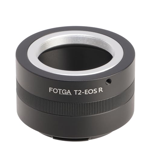 FOTGA T2-EOSR Objektivadapter Konverter Ring für T2 T Objektiv Lens Kompatibel mit Canon EOS R R3 R5 R5C R6 Mark II R7 R8 R10 R50 R100 RP EOSR Halterung Spiegellose Kamera