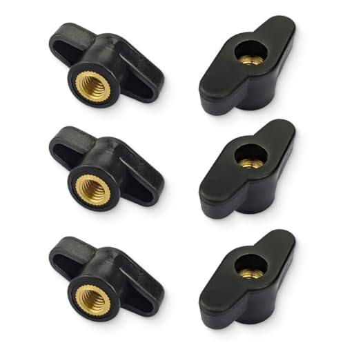 Gerade Klemmmutter M8, Innengewinde Klemmknopf, Rändelmutter, M8 Klemmmutter, Gerade Klemmknopf, Rändelknopf, Rändelgriffmuttern für mechanische, Industrie, Möbel, Elektronische Ausrüstung, 6 Pack