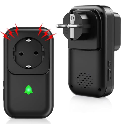 COTINSE Stromausfallalarm melder mit LED Anzeige, 0-110db Stromausfallmelder Stromausfall Alarm bei Stromausfall im Gefrierschrank, 7 wählbare Alarmtöne Monitor für Kühlschrank, Tauchpumpen & Aquarium