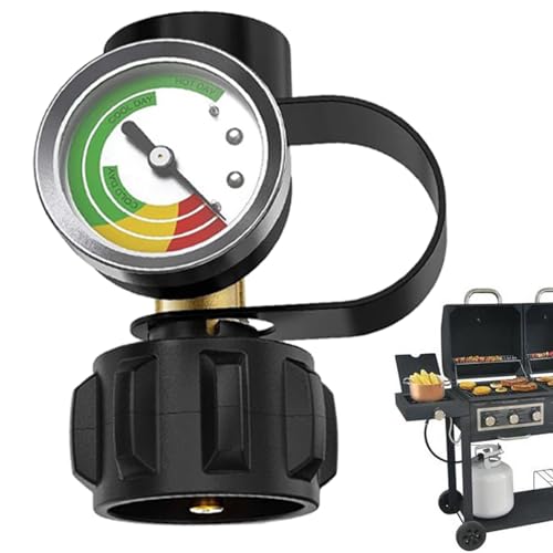 Propangas Füllstandsanzeige, Metall LP Tankanzeige, Propangas Messgerät Gasflasche Messgerät Für Propangas Tank, Leckdetektor Und Druckmessgerät, Ideal Für Grill, Wohnmobile Und Heizungen