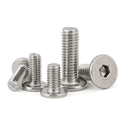 50Pcs M5×25mm Metrische dünne flache Kopf Sockel Cap Schrauben