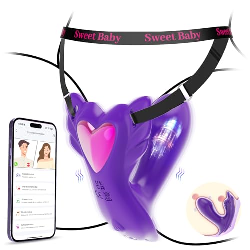 Sex Spielzeug für die Frau Tragbares Höschen Vibrator Doppelte Klitoris Vibrator mit 9 Vibrationsmodi Butterfly Vibration für Frauen Vibratorensets für Frauen