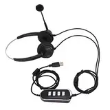 Plyisty H360D-RJ9-U900 Noise Cancelling Business-Kundendienst-Kopfhörer, Festnetz-VOIP-Telefon-Headset mit Mikrofon, USB-Soundkarte