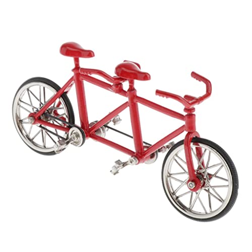 predolo 1:16 Diecast Tandemfahrrad Modell Fahrrad Geldgeschenk Ausstellungsstücke - Tolles Geschenk für Radfahrer, Rot