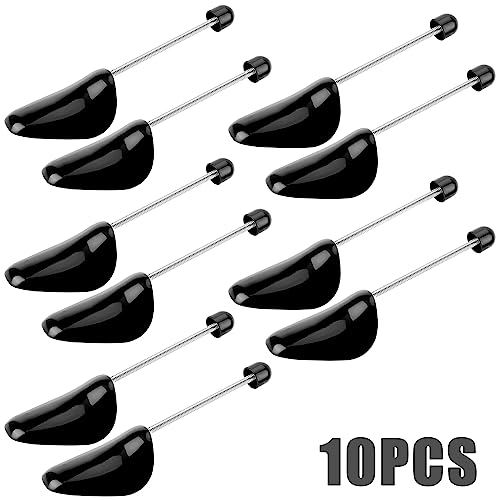 Frasheng 5 Paar Schuhstrecker Schuhformer, Schuhspanner für Herren, Schuhspanner aus Kunststoff, Verstellbare Schuhspanner, Versch Größen, Schwarz Herrengröße
