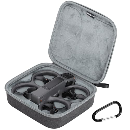 RC GearPro Avata 2 Drohne Tragetasche mit Karabinerhaken Stoßfest Hartschale Handtasche Schutztasche Reise Tasche für DJI Avata 2 Drohnenkörper