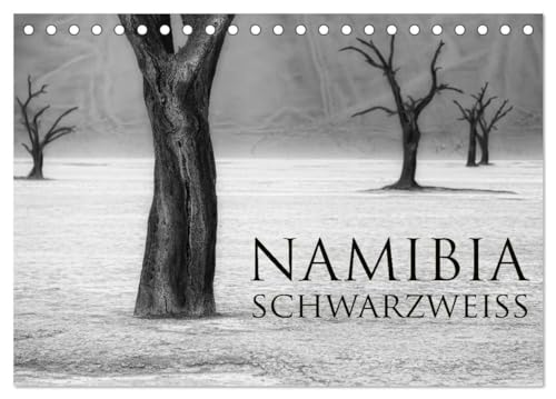 Namibia schwarzweiß (Tischkalender 2025 DIN A5 quer), CALVENDO Monatskalender: Ausgesuchte Schwarweißaufnahmen vom vielleicht schönsten Land Afrikas (CALVENDO Orte)