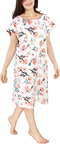 Utopia Care Krankenhauskleid, Patientenkleid, Florales Pfirsich, Large-X-Large