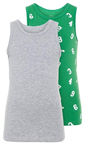 Name IT Baby-Jungen NMMTANK 2P AOP NOOS Top, Mehrfarbig (Grün Medium Green), 92 (2er Pack)