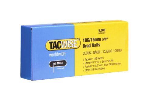 TACWISE 0394 Stauchkopfnägel Brad Typ 18G / 15 mm, Verzinkt, 5000 Stück, Silber