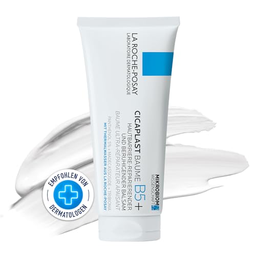 La Roche Posay Reparierende Creme, Für Körper, Gesicht und Lippen, Für empfindliche Haut, Mit Dexpanthenol und Tribioma, Mildert Spannungsgefühle und Rötungen, Cicaplast Baume B5+, 15 ml