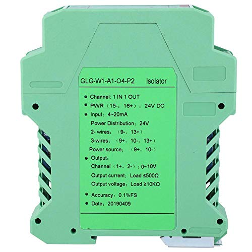 DC 24V Strom Signal Isolator Sender 4-20mA SPS Detect Signal Conditioner, Eins Rein und Eins Raus 4-20mA bis 0-10V