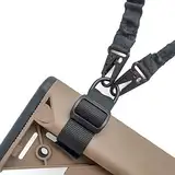 Mifz 2 Stück Nylon Buttstock Sling Befestigungsgurt anpassen, um eine 1-Punkt-Schlinge oder 2-Punkt-Schlinge für Gewehr, Airsoft und Shotgun zu akzeptieren.