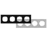 Aluminiumrahmen - Struktur für 4 Module, grau und schwarz, Maße 300 x 85 mm, ideal für elektrische Mechanismen der Serie PJ und FL.*
