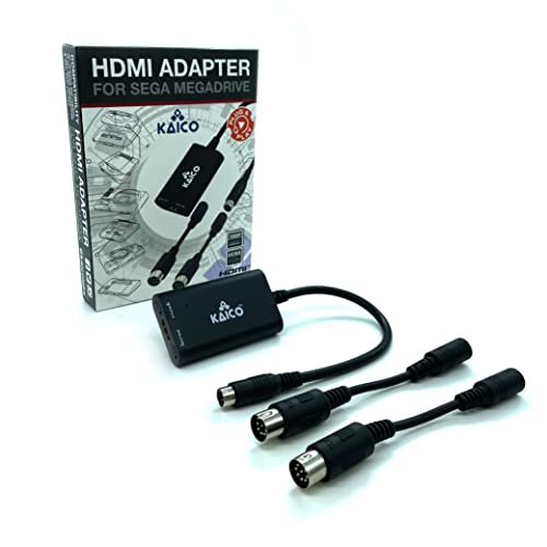 Kaico HDMI-Adapter für SEGA Megadrive 1080p - Für SEGA Genesis - Unterstützt S Video auf HDMI - Unterstützt Konsolen mit PAL und NTSC System - Wechsel des Seitenformats auf 16:9 oder 4:3