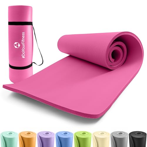 #DoYourFitness x World Fitness | Fitnessmatte "Yamuna" | 183x61x1,5cm | Phthalatfrei & rutschfest | Gymnastikmatte ideal für Yoga, Pilates, Fitness, Outdoor im Studio & zu Hause | Pink