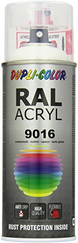 Dupli-Color 641909 RAL-Acryl-Spray,RAL 9016, 400 ml, Verkehrsweiß Seidenmatt