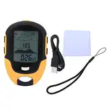 MAGT Digitaler Höhenmesser, SUNROAD Multifunktions Höhenmesser Barometer FR500 Kompass Thermometer Hygrometer Uhr für Outdoor Bergsteigen Angeln(Gelb)