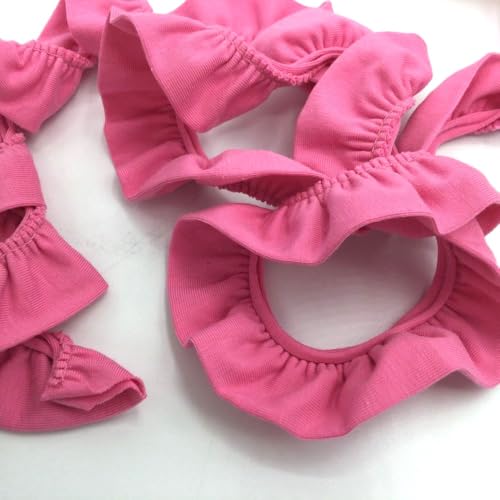 Volantband aus Jersey | 30mm breit | Meterware (rosa)