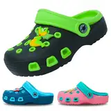 EDOTON Kinder Clogs und Pantoletten Weiche und Bequeme Gartensandalen Für Kinder Leicht rutschfest mit Niedlichen Muster Baby Hausschuhe (Unisex)