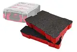 Shadow Foam Milwaukee Packout Organizer [Doppelpack] Schaumstoff für Milwaukee Packout Modular Systeme | Ideal für Lean, 5S, Kaizen & Custom Organizer (50mm, Rot)