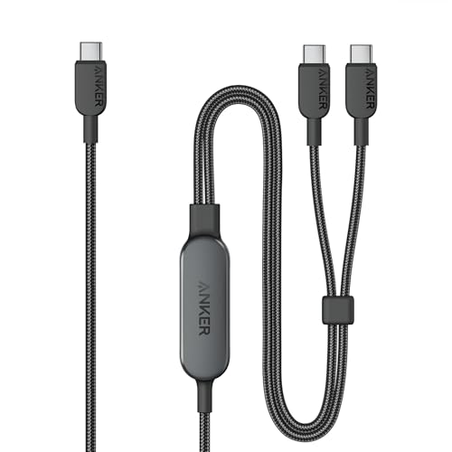 Anker USB C auf USB C Kabel, 140W Max 2-in-1 USB C Kabel 1,2m, für iPhone 16/16 Pro/16 Pro Max/16 Plus/15 Serie, Galaxy S24/S23, MacBook Air/Pro, Lenovo, HP, iPad, und mehr (USB 2.0, Flecht-Design)