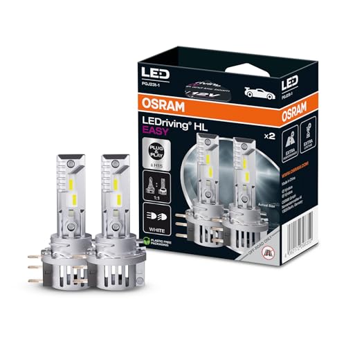 OSRAM LEDriving HL EASY H15 LED Fernlicht Abblendlicht Kaltweiß 6500K kein Zubehör erforderlich, nur Offroad-Einsatz - kein ECE, 2 Lampen