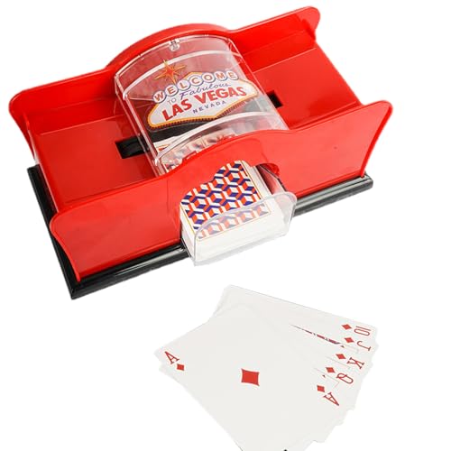 Karten-Shuffler-Handbuch | Kartengeschäft und Verkehrsmaschine | Einfach zu bedienendes Poker-Shuffler für Heimspiele, Reisen, Blackjack, Rami, Brücke,