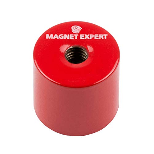 Alnico Deep Pot Magnet Für Hochtemperatur -, Technik - und Fertigungsanwendungen - 20,5mm Durchmesser x 19mm Dicker C/W M6 Gewindeloch - 4kg Zug