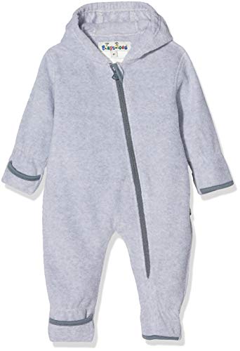 Playshoes Unisex Kinder Fleece-Overall Jumpsuit, grau/melange, 68