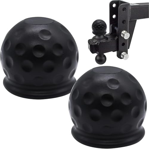 RODISHOMM 2 Stück Anhängerkupplung Schutzkappen – Universal Gummi Abdeckung Ø 50 mm für PKW, LKW, Anhänger & Wohnmobil, Schwarz