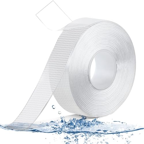 5m Nano Tape Doppelseitig (2 mm dick) Abnehmbar Spurlos Double Sided Tape Waschbares Silikon Nano-Klebeband Transparent Wasserdichtes Wiederverwendbar Teppich,Holzprodukte,Metallprodukte