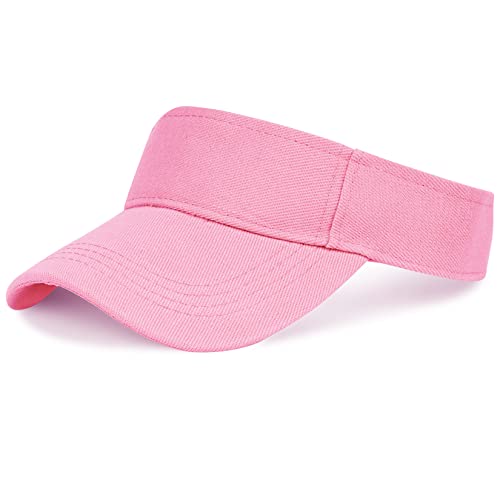 Unisex Visoren Cap Sonne Hut Golf Tenniskappe mit Sonnenblende Baseball Kappe Baseballmütze Einstellbar Visor Sommer Schirmmütze für Damen Herren (Rosa)