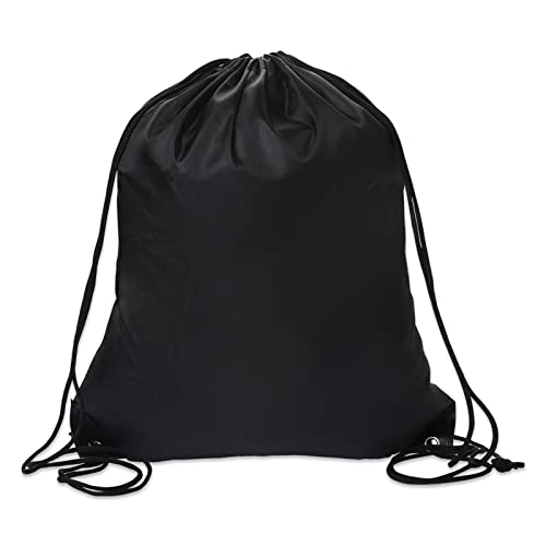 Sliverdew Kordelzugbeutel, schwarze PE-Beutel Kordelzug Turnbeutel String Schwimmbeutel Kordelzug Rucksack für Sport, Schule, Fitnessstudio, Reisen, Schwimmen, Strand