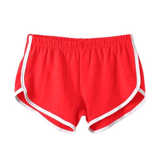 Running Shorts Damen, Shorts Damen Sommer, 2024 Einfarbig Kurze Hosen Einfarbig Stoffhose Weites Bein Hosen Locker Strandhose Pants Freizeithose Sommerhose