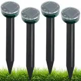 KEEPAQ Solar Maulwurfschreck, Maulwurf Vertreiber, Solar Tiervertreiber Wühlmausschreck, Ultraschall Tierabwehrgerät für Maulwurf Gopher Schlangen Wühlmaus und andere Schädlinge(4 Pack)