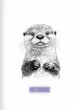 Notizbuch mit Otter: liniertes A5 Notizheft mit Ottermotiv, liniertes Buch für Notizen: Otter auf Schreibheft, schönes Fischotter Geschenk für Mädchen und Knaben