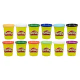 Play-Doh E4830F03 12er-Pack mit Spielknete in Grundfarben, 112g-Dosen in recycelbarer Verpackung, optimal für Schulen und Kindergärten, ab 2 Jahren