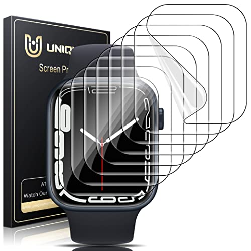 UniqueMe für Apple Watch Series SE2/SE/6/5/4 40mm Schutzfolie - 8 Stück, Flexible TPU, für iwatch 40mm Displayschutz, Blasenfreie, Weich HD Klar Displayfolie, Volle Abdeckung, Anti-Staub