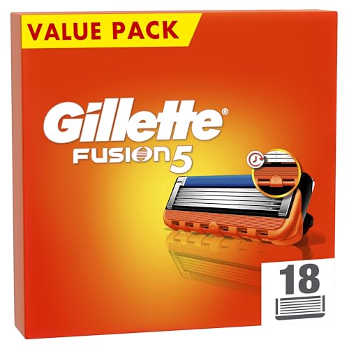 Gillette Fusion 5 Rasierklingen für Rasierer, 18 Ersatzklingen für Nassrasierer Herren mit 5-fach Klinge, Made in Germany