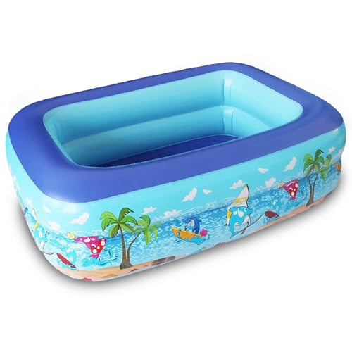 Aufblasbarer Pool, Aufblasbares Planschbecken, Kinderpool,Kinder Planschbecken,Schwimmbecken,Aufblasbare Pool,Aufblasbarer Kinderpool,2 Rollen 100 x 70 cm Höhe 28 cm