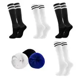 HYCLES 4 Paar Fußballsocken Kinder Stutzen Kinder Fußballsocken für Jungen und Mädchen Kniestrümpfe Sportsocken Trainingssocke Sockenstutzen Fußballtraining Laufen Sport 3-6 Jahre