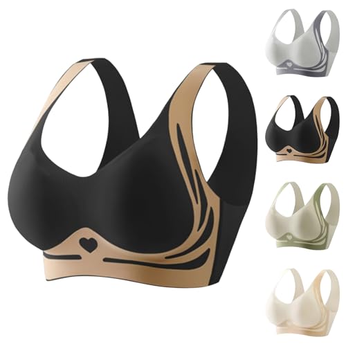 Sport-BHs für Damen, nahtlos, volle Abdeckung, nicht gepolstert, verstellbar, hoher Hals, Workout-Fitness-BH, Himmelblau, L
