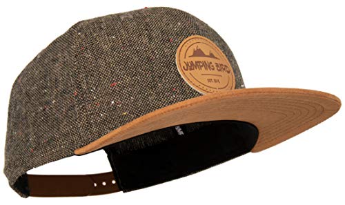 Jumping Bird Baseball Cap Unisex Alpstein • Outdoor Snapback Cap • Individuell verstellbar und leicht abwaschbar • Kappe aus Wolle Braun